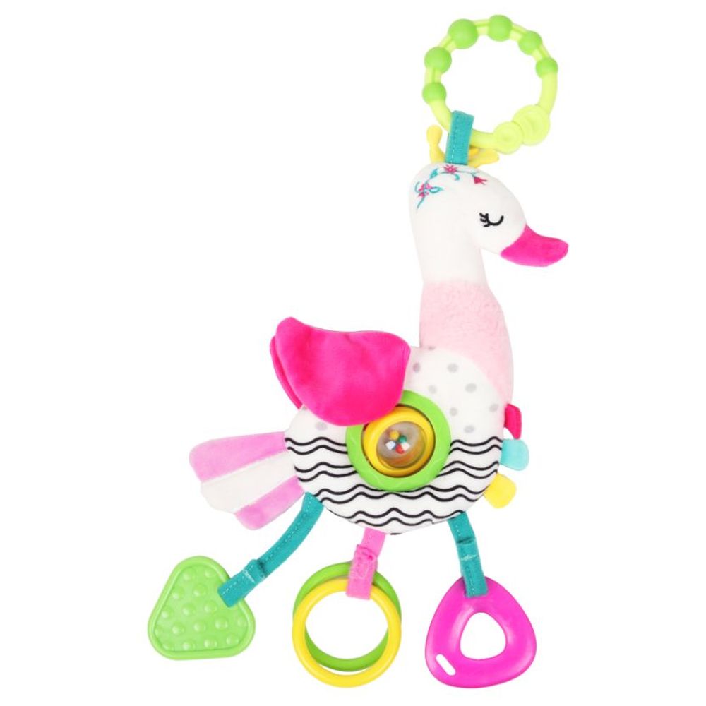 Little Angel Baby Stroller Plush Hanging Mobile Rattle Toy - Pink