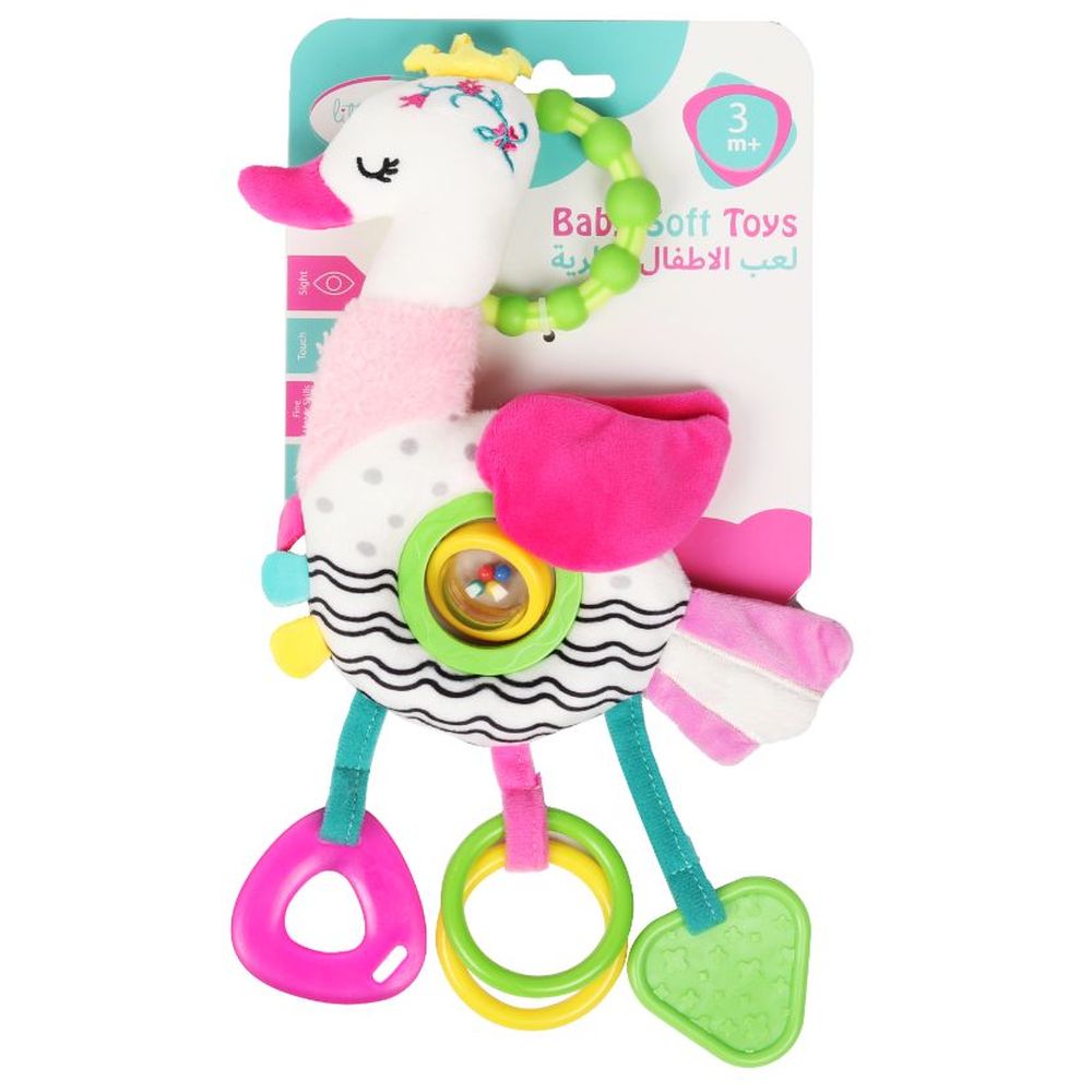 Little Angel Baby Stroller Plush Hanging Mobile Rattle Toy - Pink