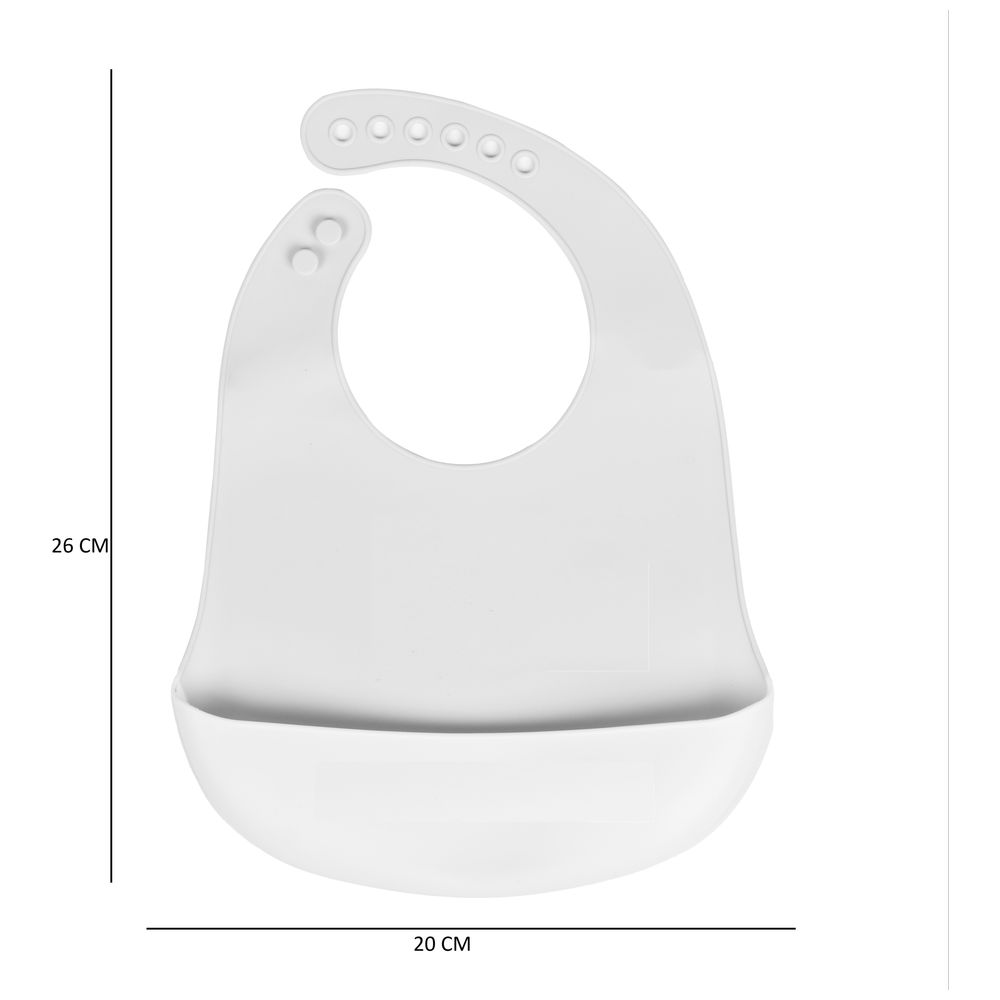 Little Angel Ship Printed Silicone Baby Bib For Infant - Blue