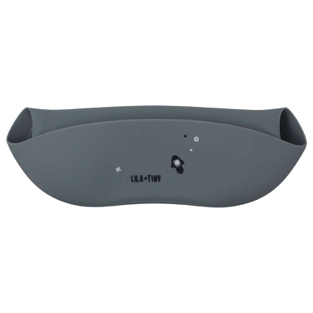 Lila And Tiny - Silicone Baby Bib - Jannah - Grey