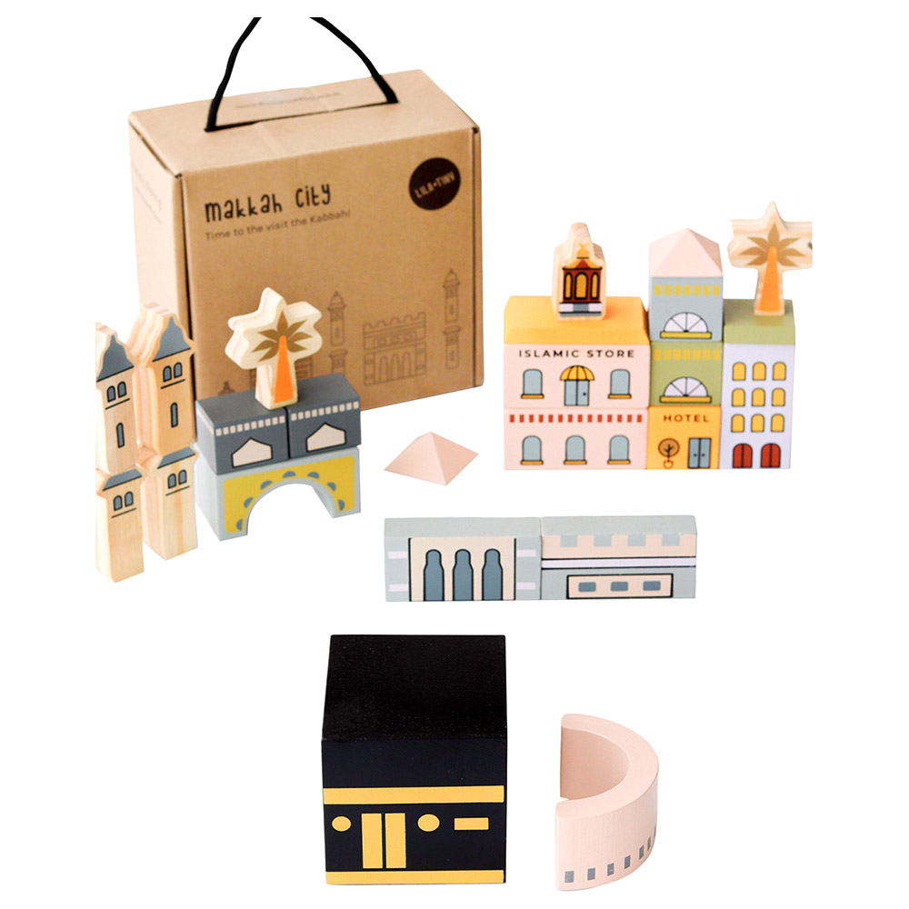 Lila And Tiny - Makkah City Wooden Set - 26pcs