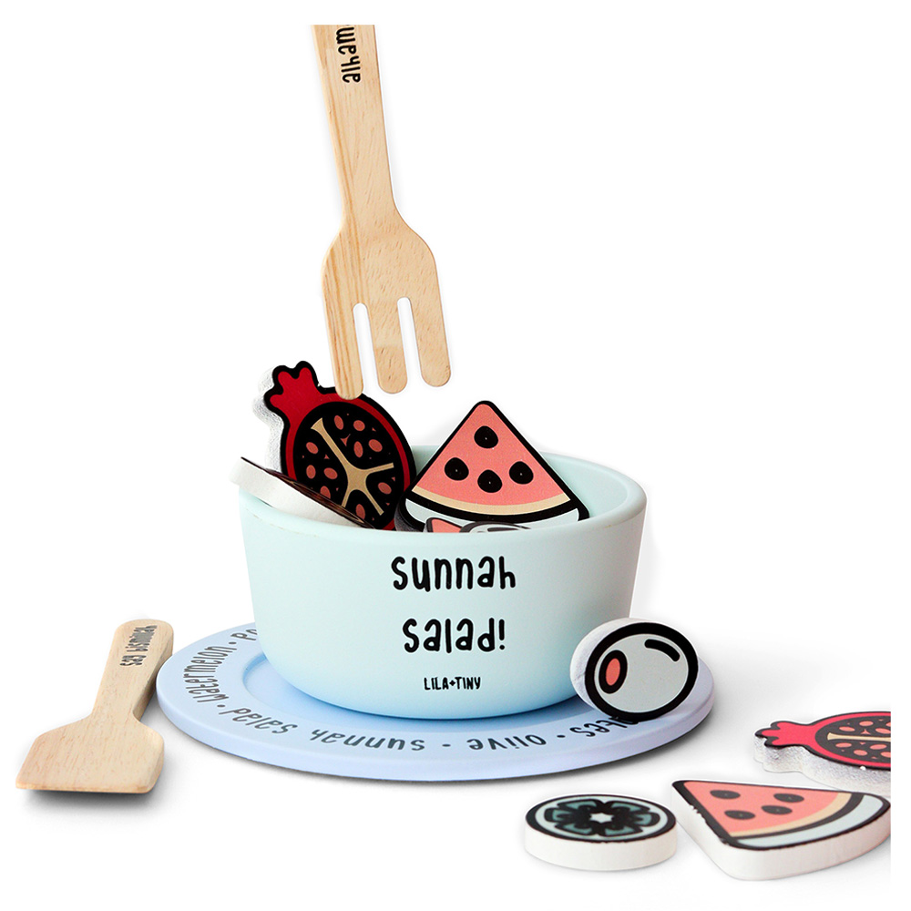 Lila And Tiny - Sunnah Salad Wooden Set - 18pcs