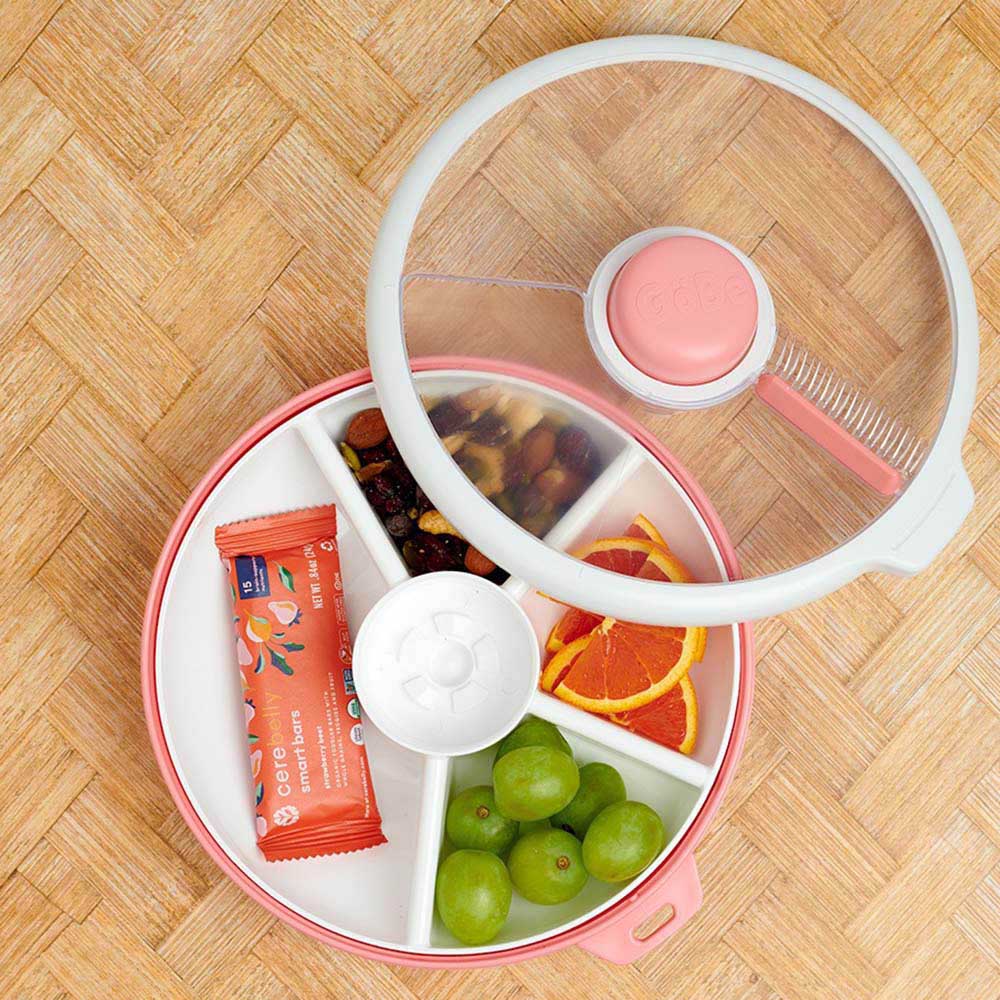 Gobe - Large Snack Spinner - Coral Pink