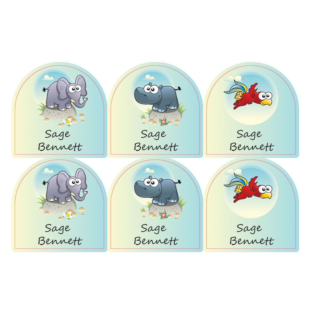 ليدي بوغ ليبلز - ملصقات أحذية مخصصة - فرس النهر - 12 قطعة