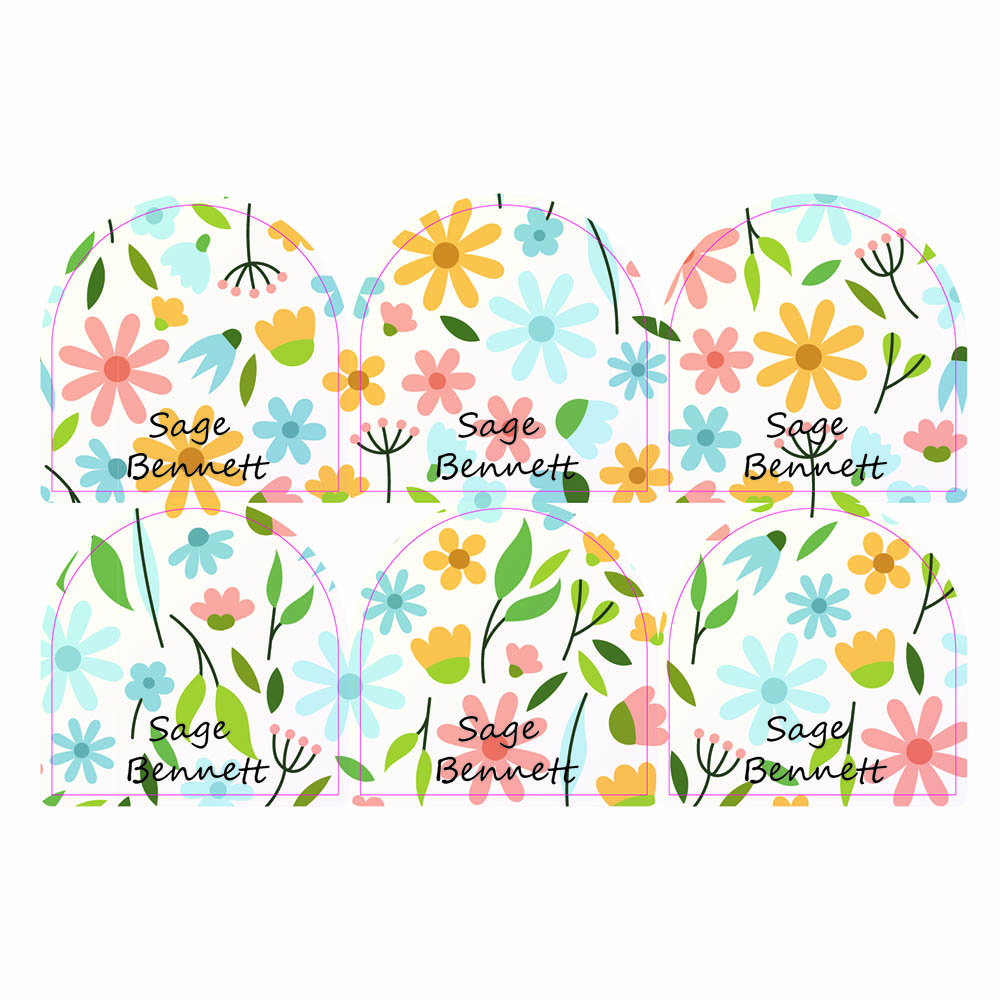 ليدي بوغ ليبلز - ملصقات أحذية مخصصة - ورق حائط زهور - 12 قطعة