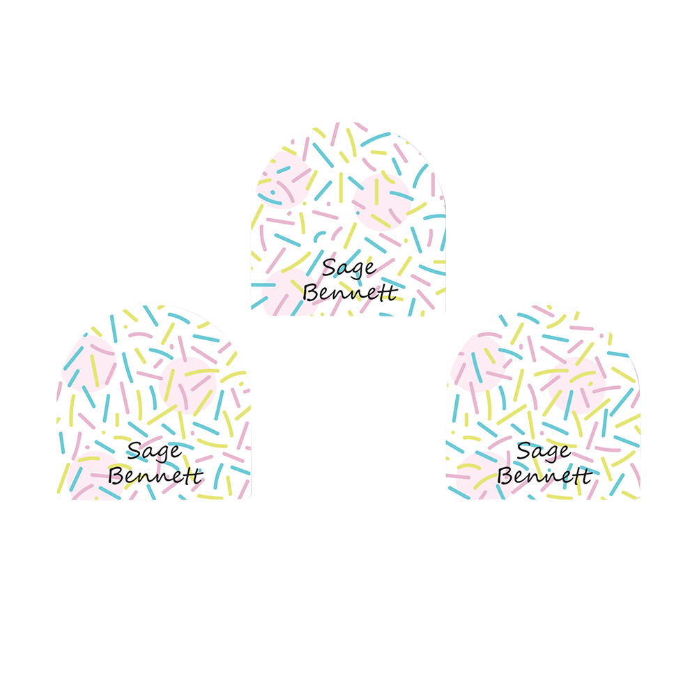 ليدي بوغ ليبلز - ملصقات أحذية مخصصة - قصاصات ورقية بيضاء - 12 قطعة