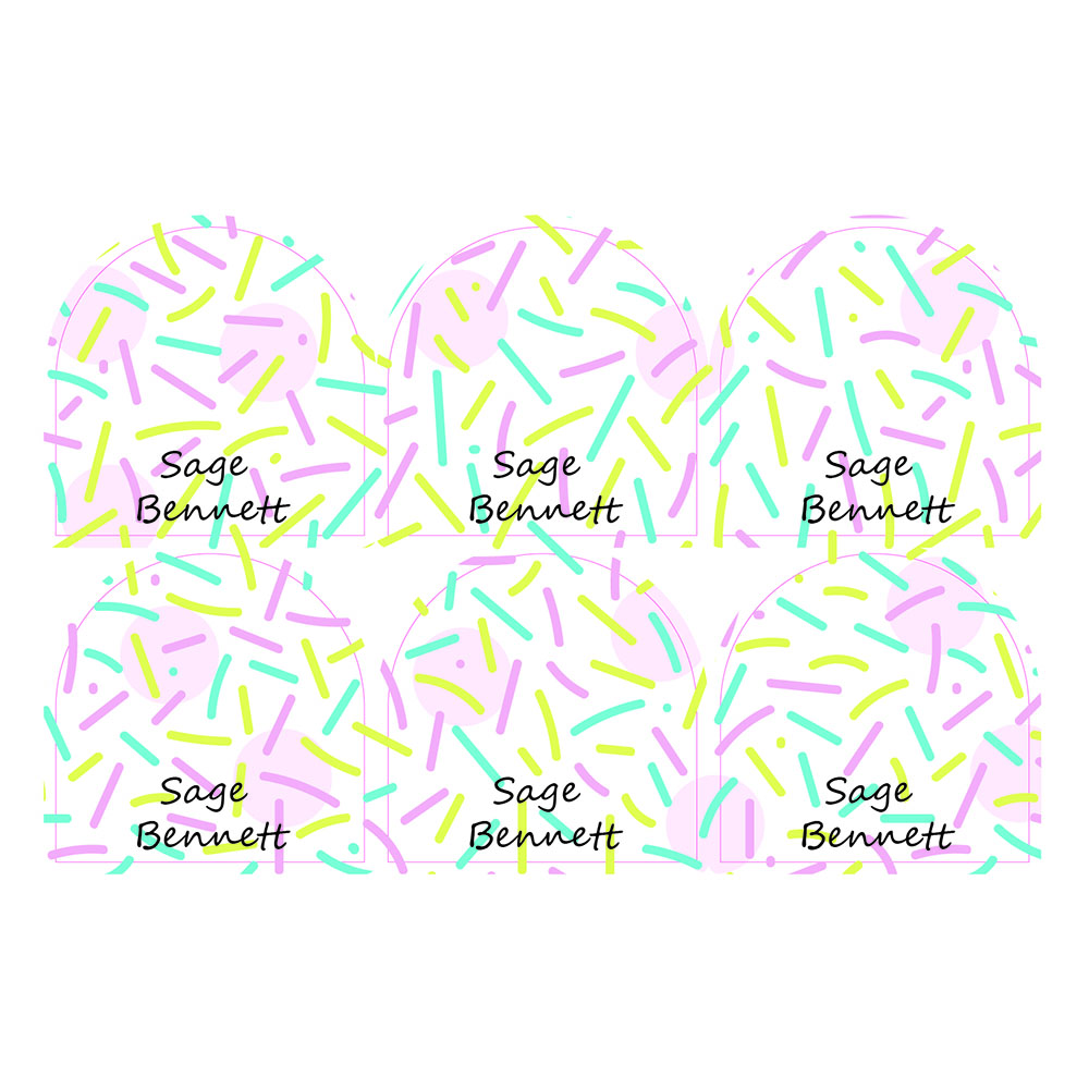 ليدي بوغ ليبلز - ملصقات أحذية مخصصة - قصاصات ورقية بيضاء - 12 قطعة