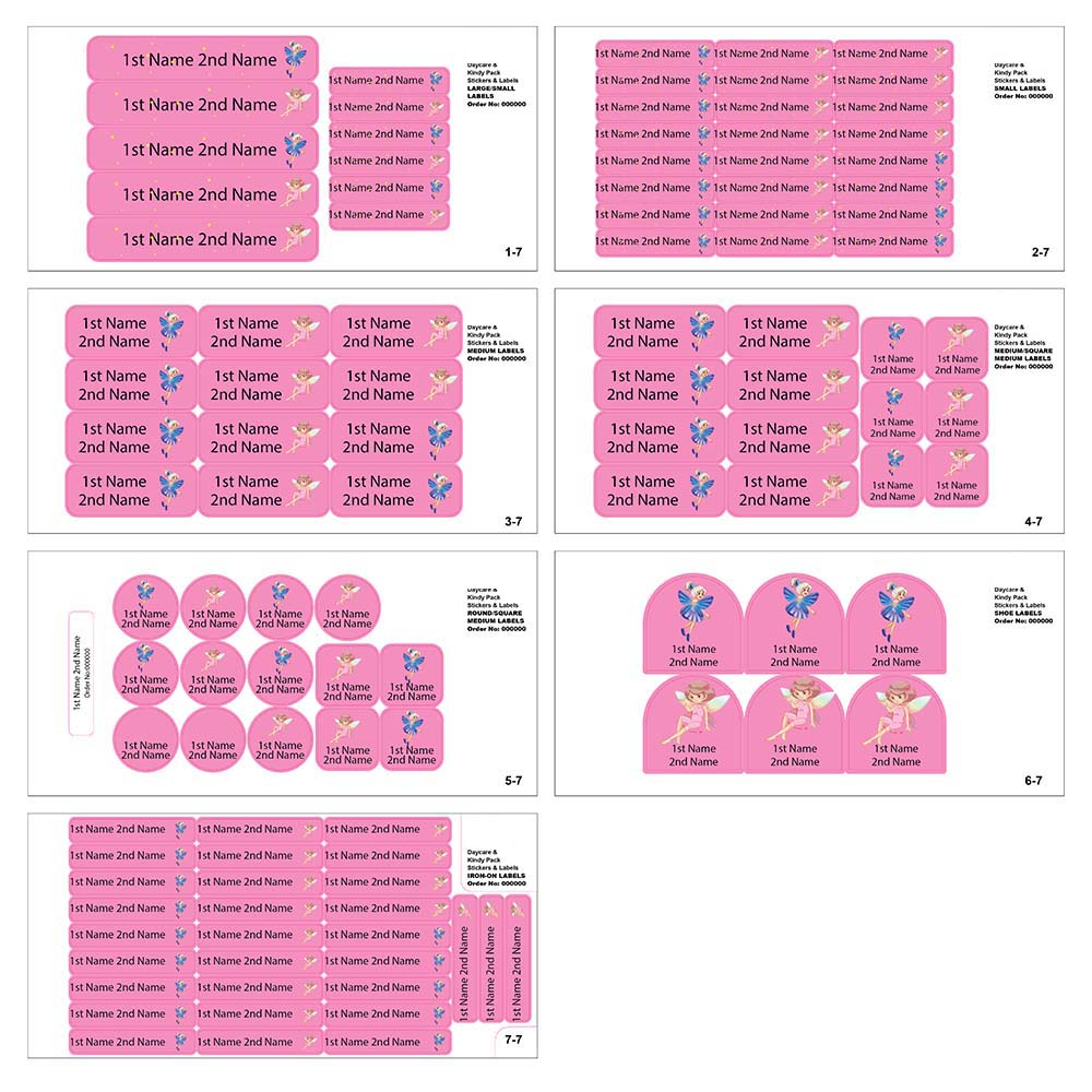 ليدي بوغ ليبلز - ملصقات مخصصة مقاومة للماء - جنية صغيرة - 111 قطعة