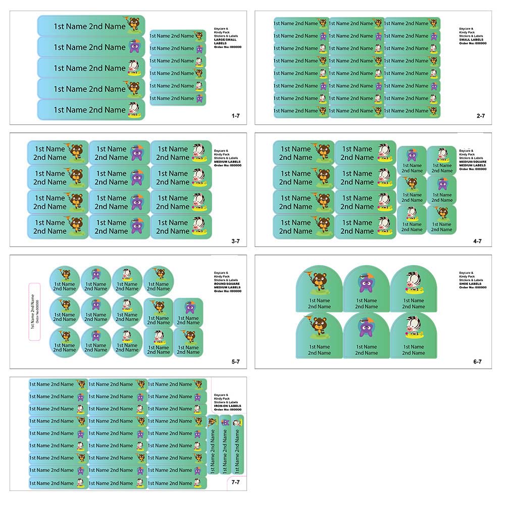 ليدي بوغ ليبلز - ملصقات مخصصة مقاومة للماء - عسل ودب - 111 قطعة