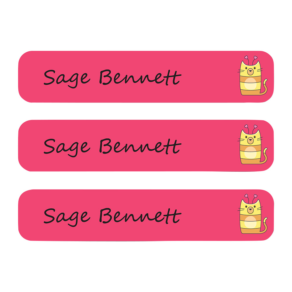 ليدي بوغ ليبلز - ملصقات مخصصة مقاومة للماء - قطة كسولة - 111 قطعة