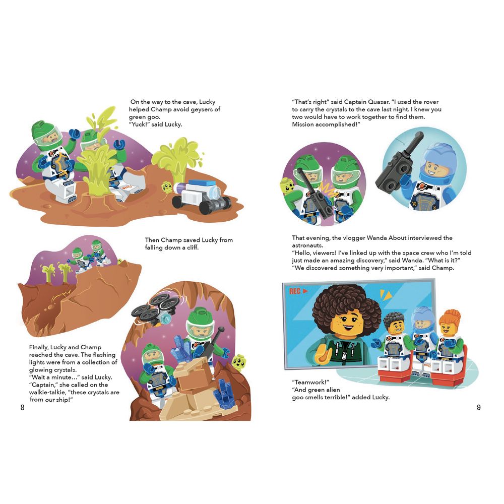 ليغو - كتاب أنشطة سيتي سبيس ميشن مع شخصية - 21 قطعة