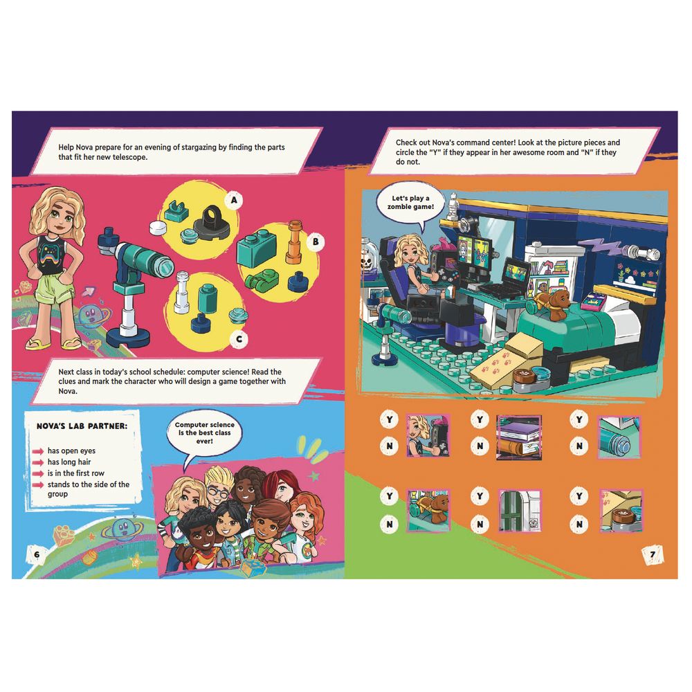 Lego - Friends Reach For The Stars Activity Book - 14 Pcs