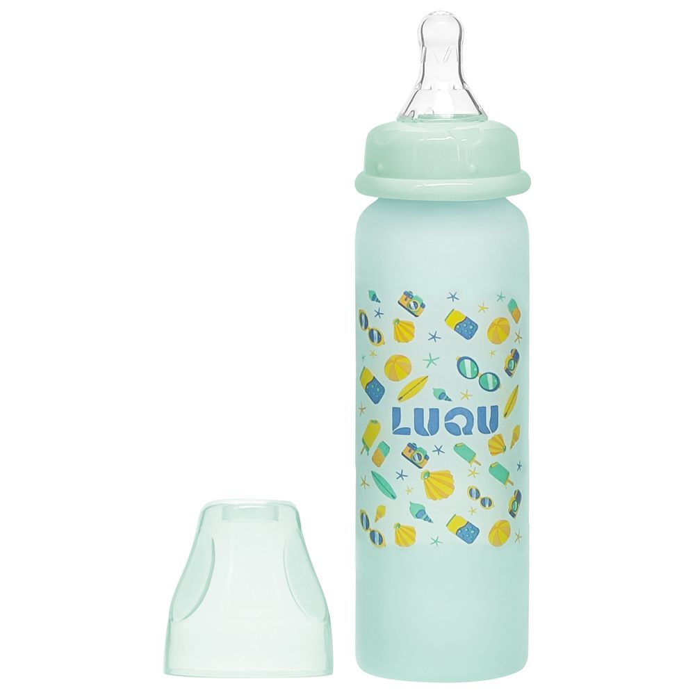 لوكو - رضّاعة مغطاة بالسيليكون - 240 مل - أخضر