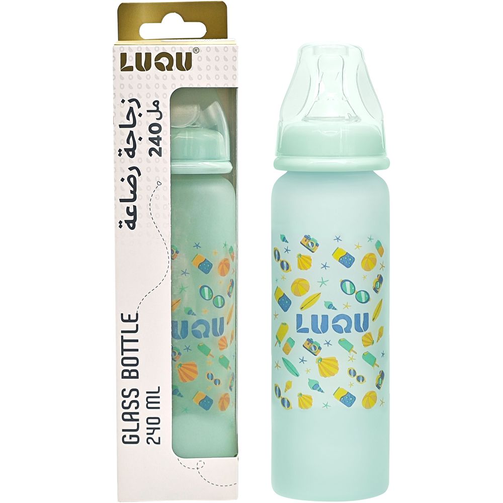 لوكو - رضّاعة مغطاة بالسيليكون - 240 مل - أخضر