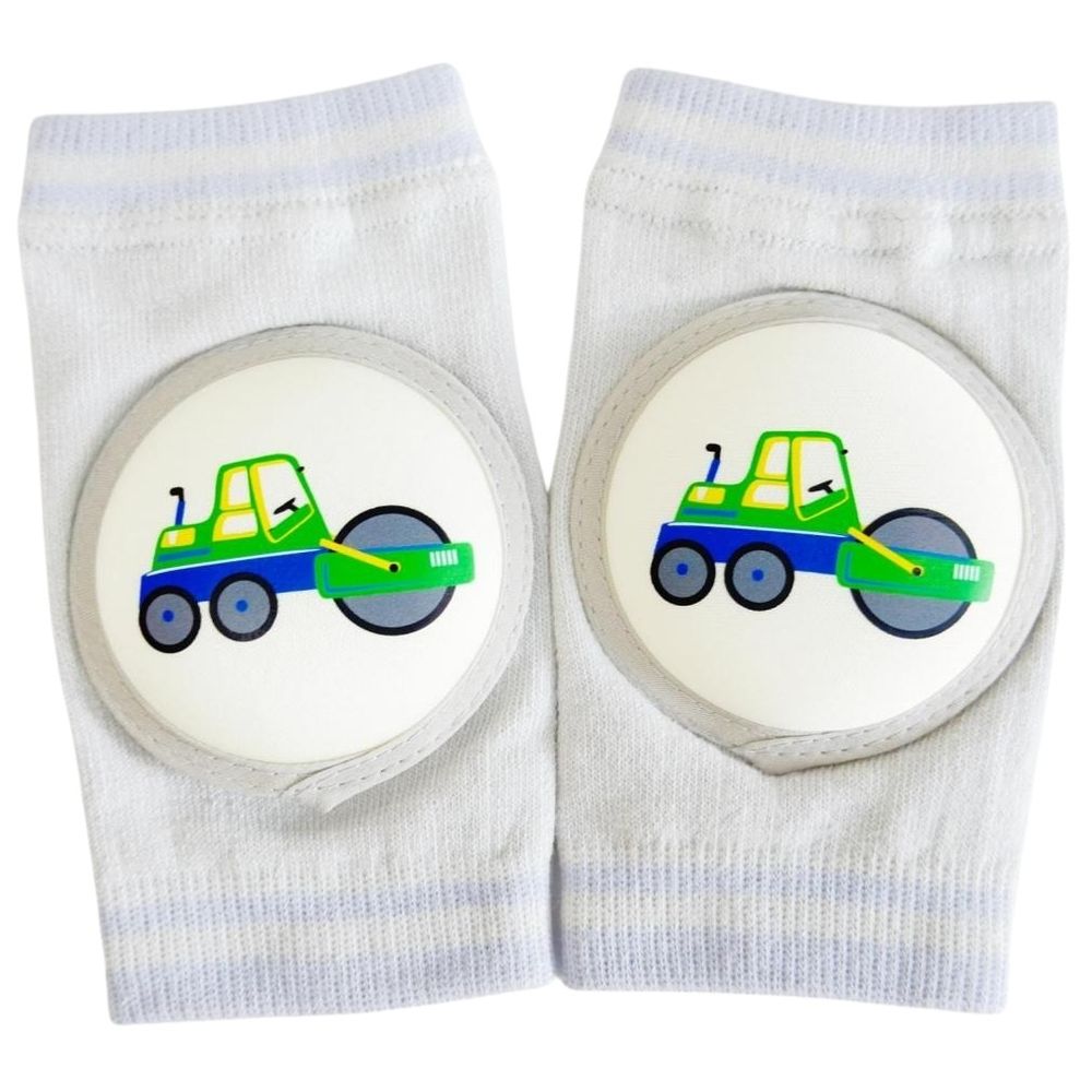 لوكو - واقيات ركب للرضّع مقاومة للانزلاق - أبيض وأزرق - عدد 2