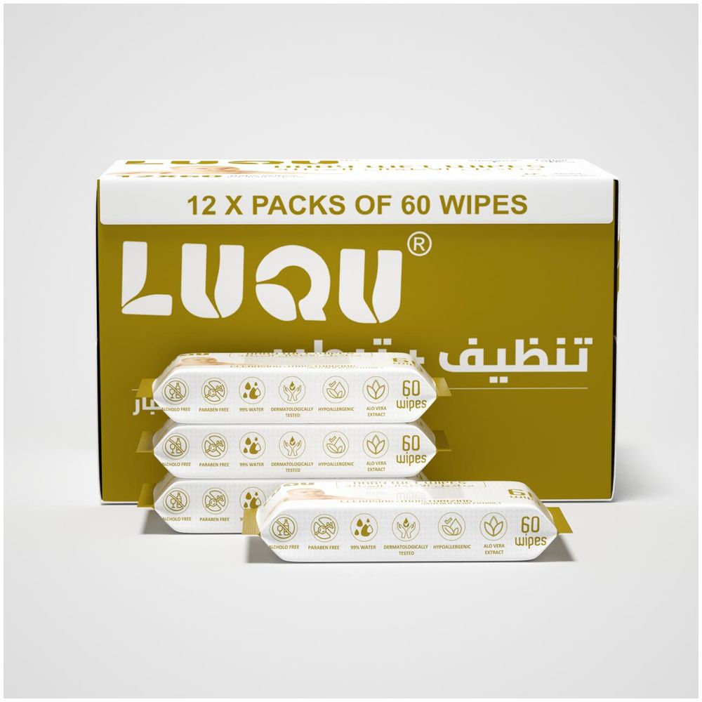 Luqu - Original Plastic Free Baby Wipes - Pack of 12 - 720 Pcs