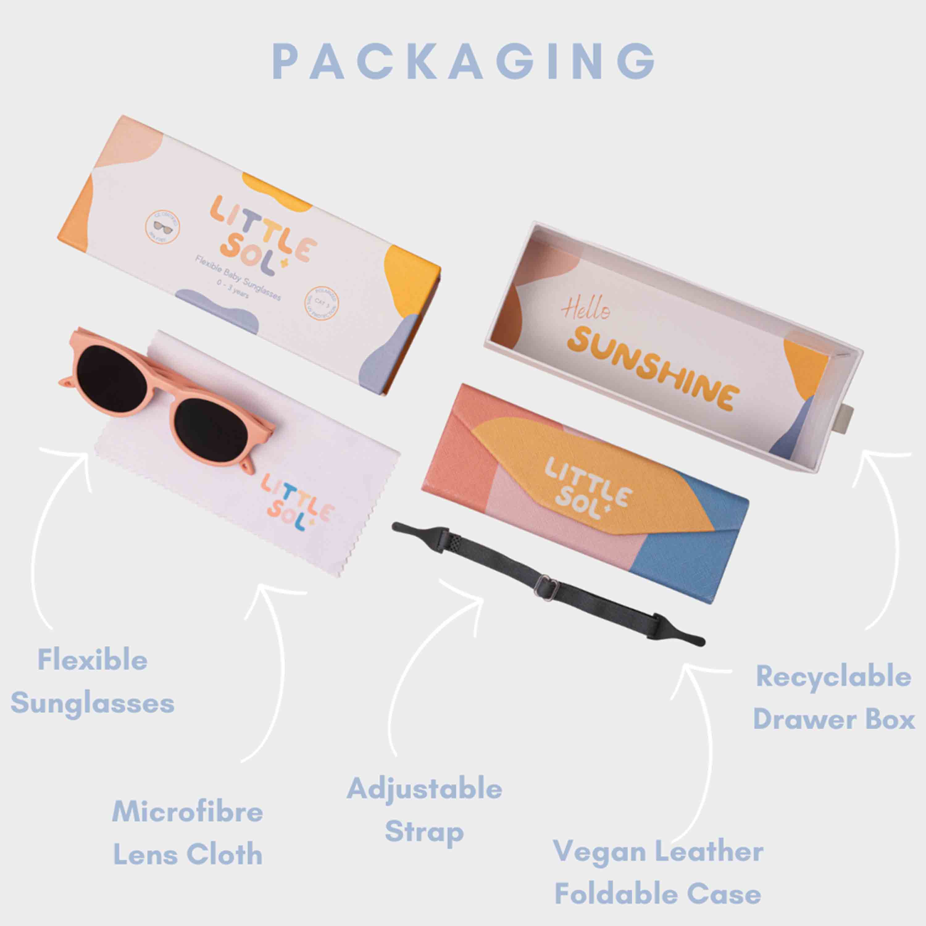 Little Sol+ - James Baby Sunglasses - Blue Mist