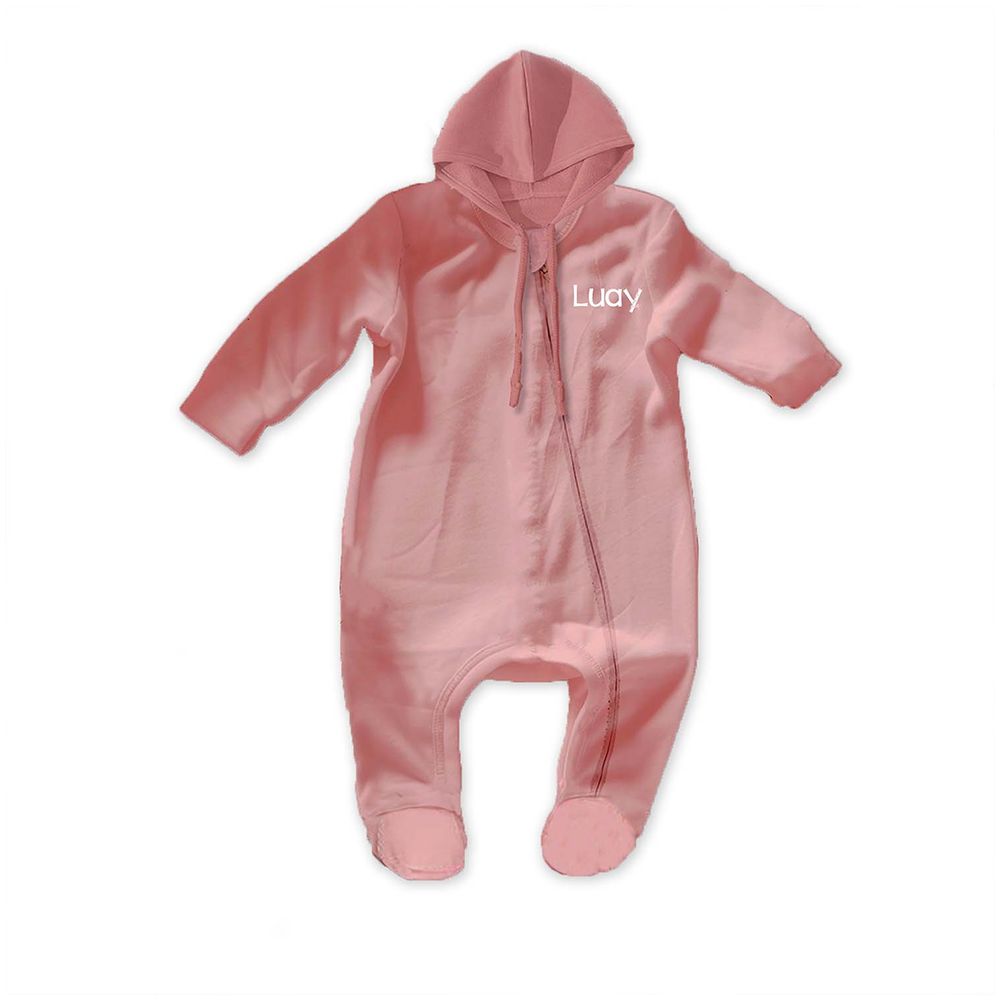 لؤي - طقم أفرول بأكمام طويلة - قطعتين - أزرق/خوخي