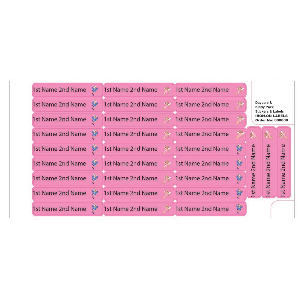ليدي بوغ ليبلز - ملصقات مخصصة قابلة للكي - جنية صغيرة - 50 قطعة