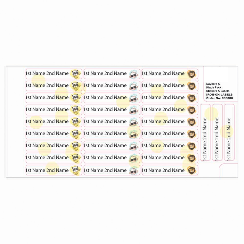ليدي بوغ ليبلز - ملصقات مخصصة قابلة للكي - خروف في أكواب - 50 قطعة