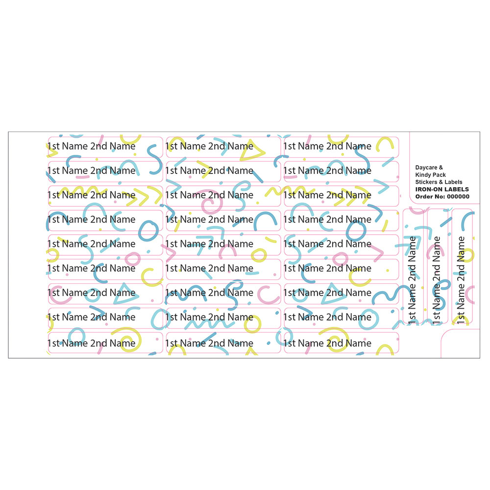 ليدي بوغ ليبلز - ملصقات مخصصة قابلة للكي - سيمبلي كونفيتي - 50 قطعة