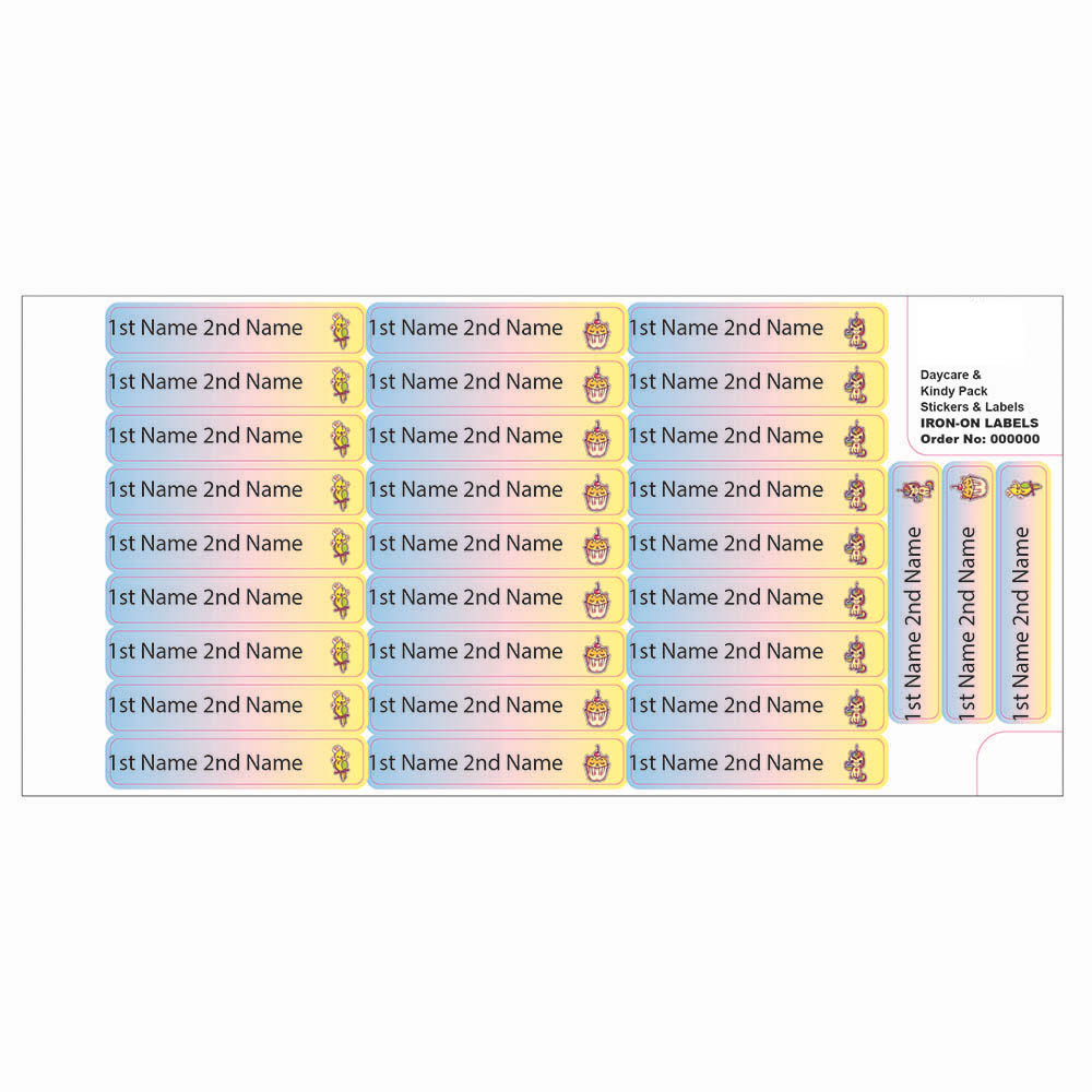 ليدي بوغ ليبلز - ملصقات مخصصة قابلة للكي - كب كيك كيتي - 50 قطعة