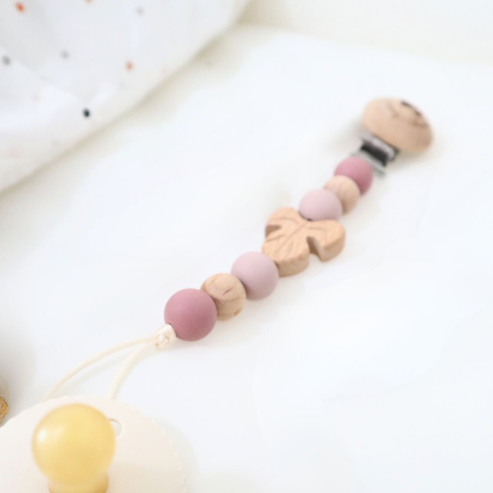Mommy's Charms - Autumn Pacifier Clip - Pink