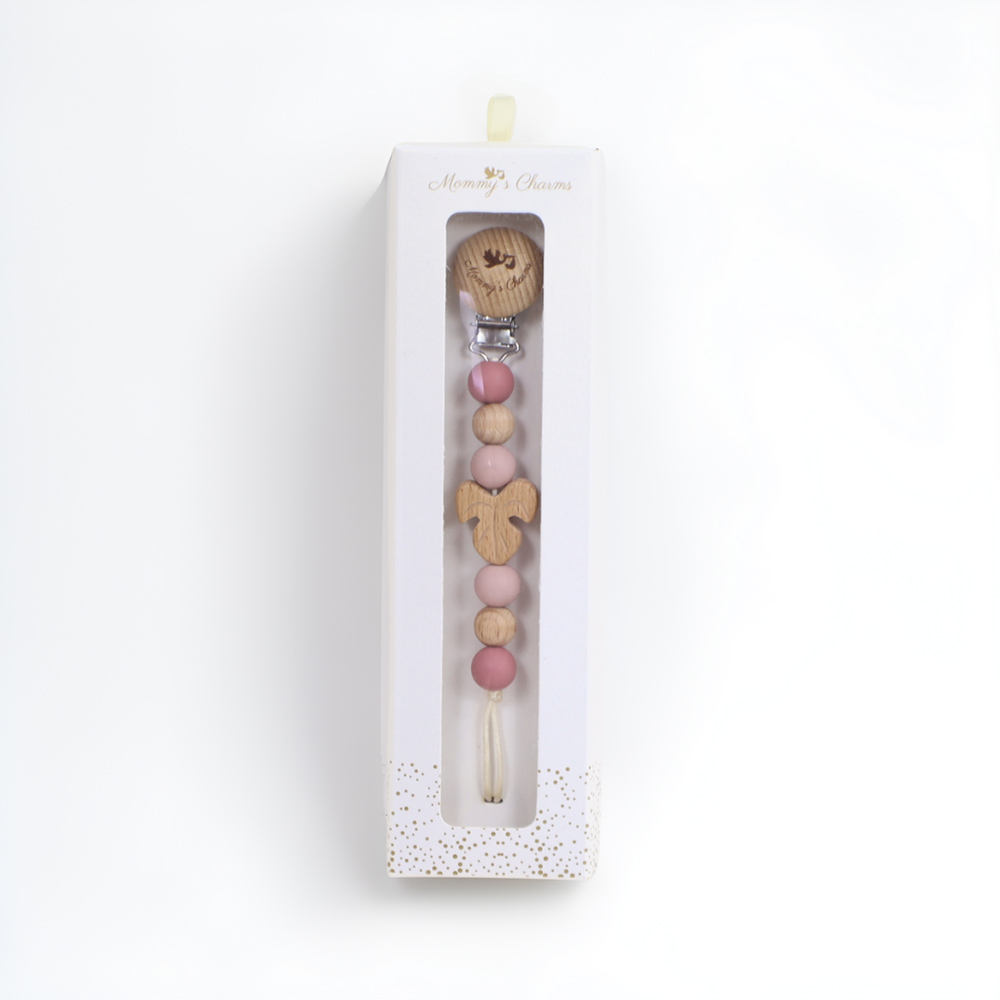 Mommy's Charms - Autumn Pacifier Clip - Pink