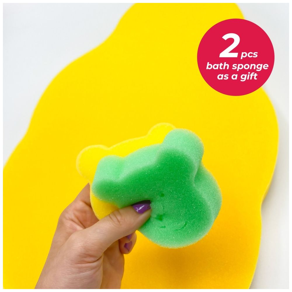 بيبي جيم - إسفنجة استحمام للرضّع - أصفر