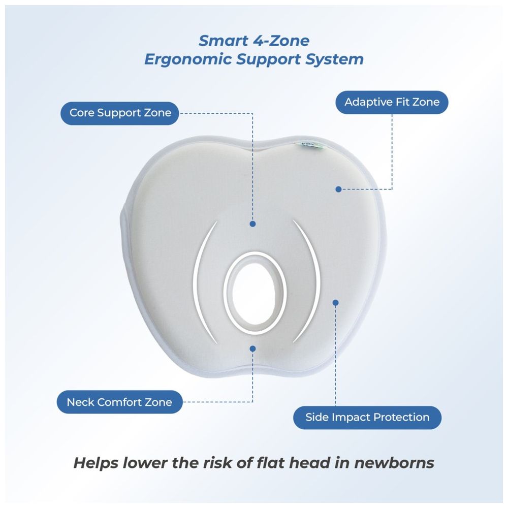 بيبي جيم - وسادة منع الرأس المسطح - أوف وايت