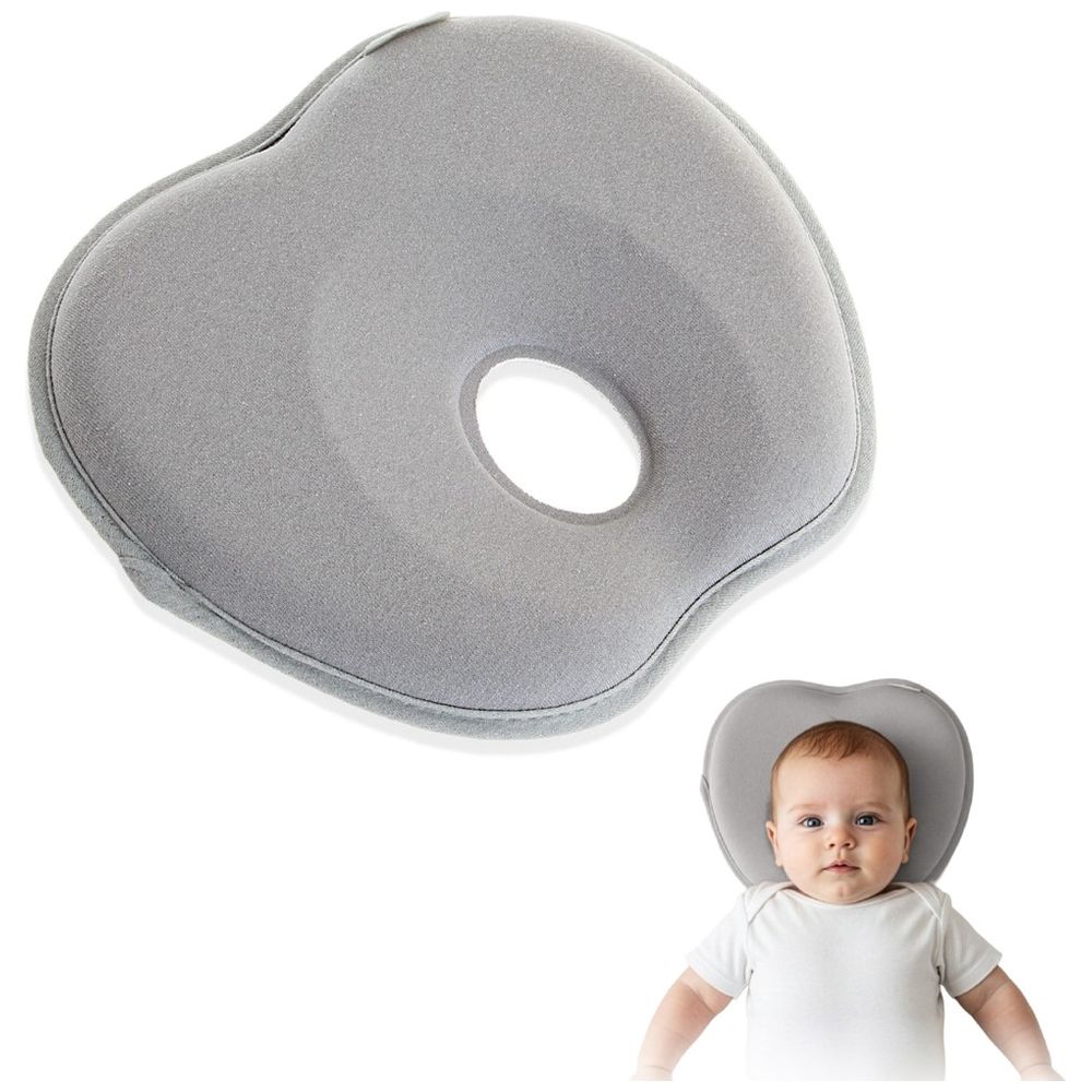 بيبي جيم - وسادة منع الرأس المسطح - رمادي
