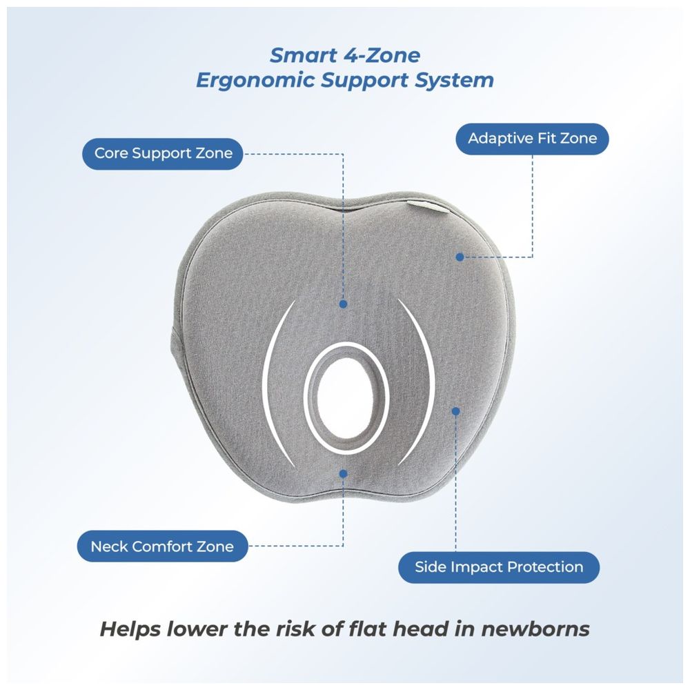 Babyjem - Flat Head Prevention Pillow - Grey