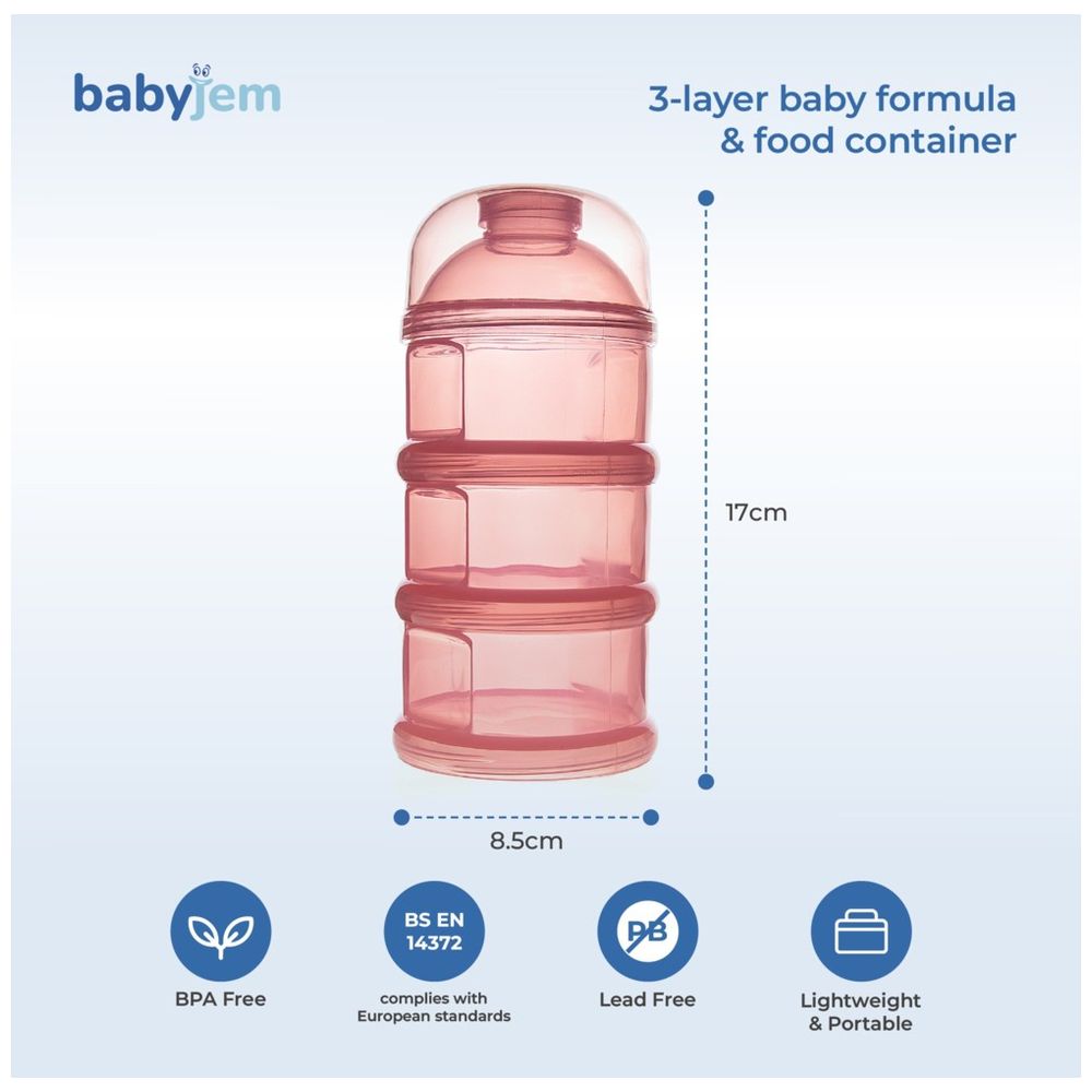 بيبي جيم - موزع حليب الاطفال - زهري