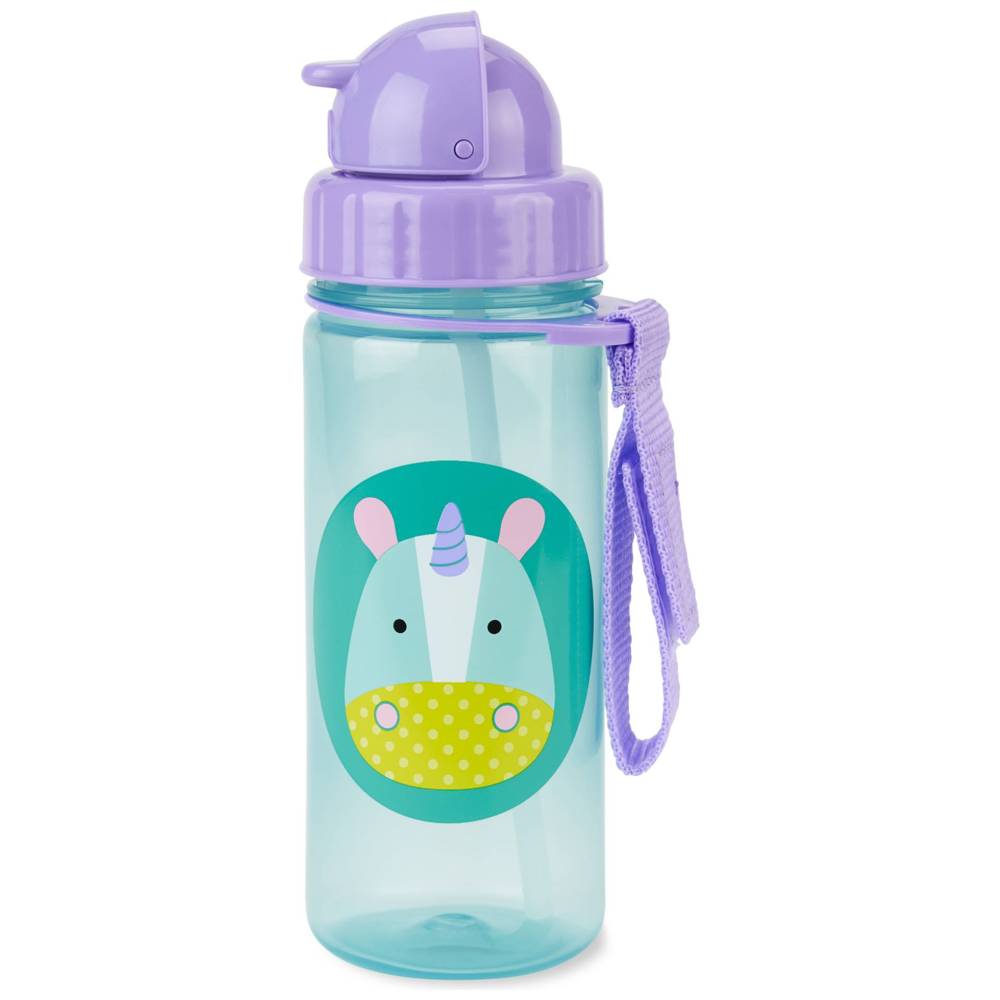 SkipHop - Zoo Straw Bottle - Unicorn - 390ml