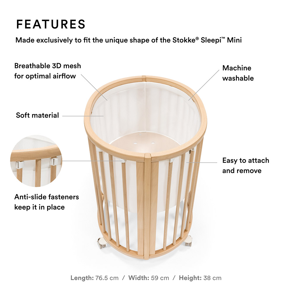 Stokke Sleepi Mini Mesh Liner Only - White