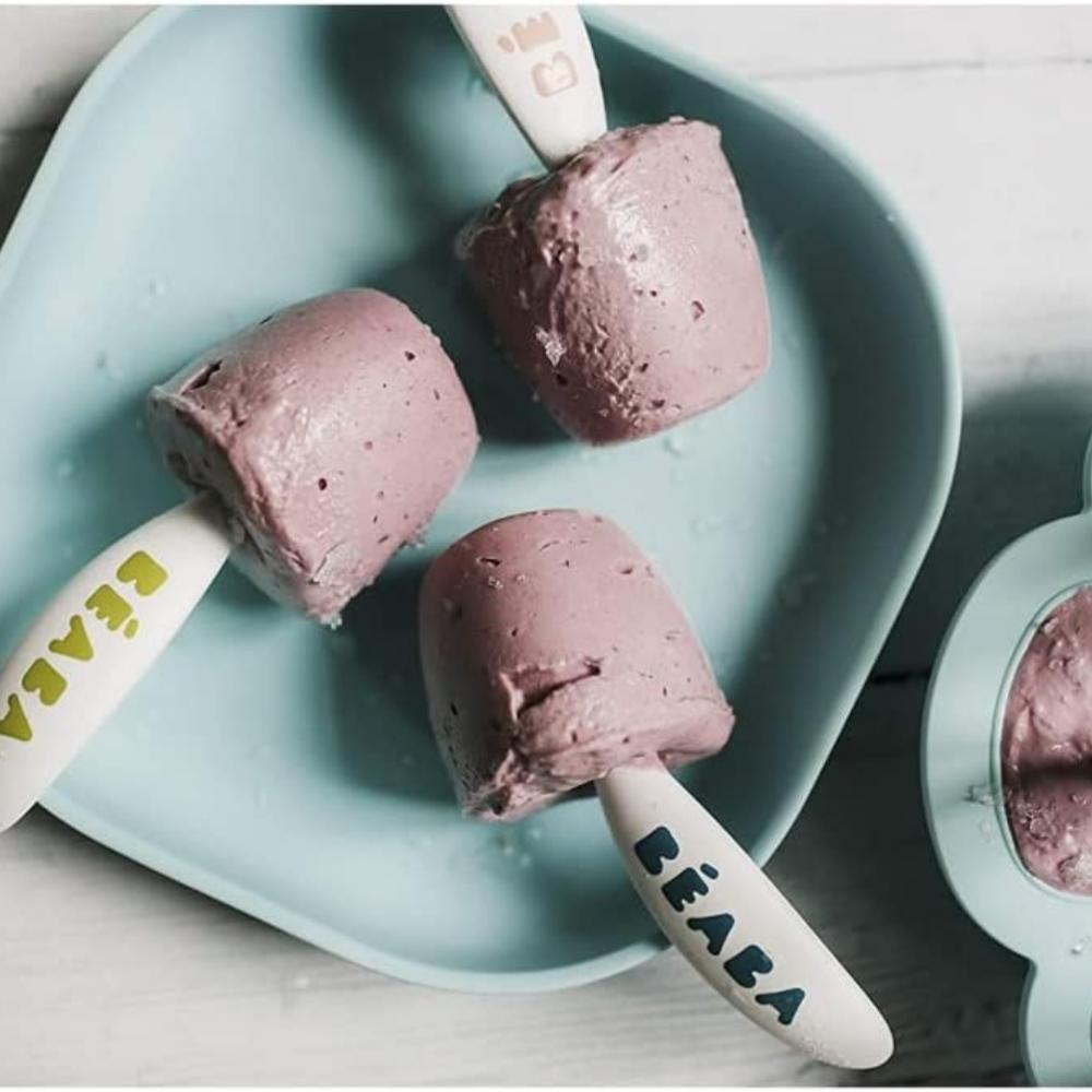 بيبا - مجموعة ملعقة وشوكة تدريب المرحلة 2 - أزرق