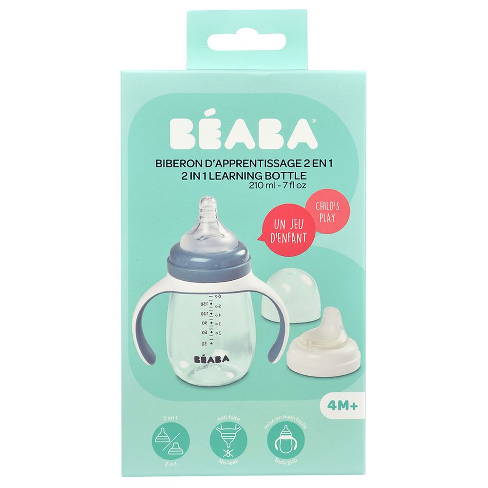 Beaba - 2-in-1 Learning Cup - Windy Blue - 210ml