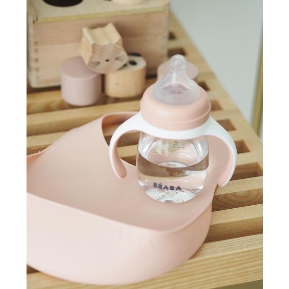 Beaba - Silicone Bib - Old Pink