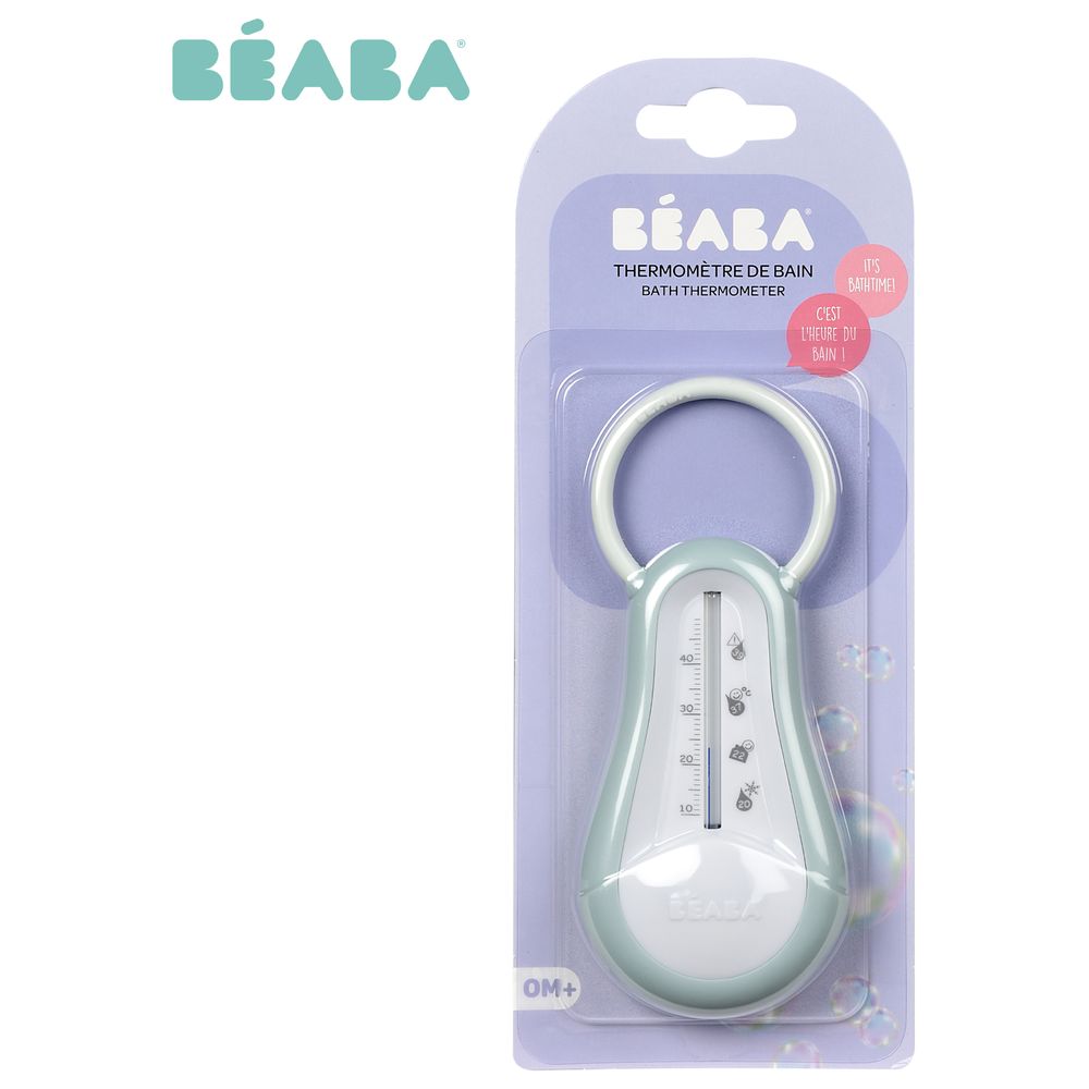 بيبا - ميزان حرارة للسوائل وحوض الإستحمام - أزرق وأخضر