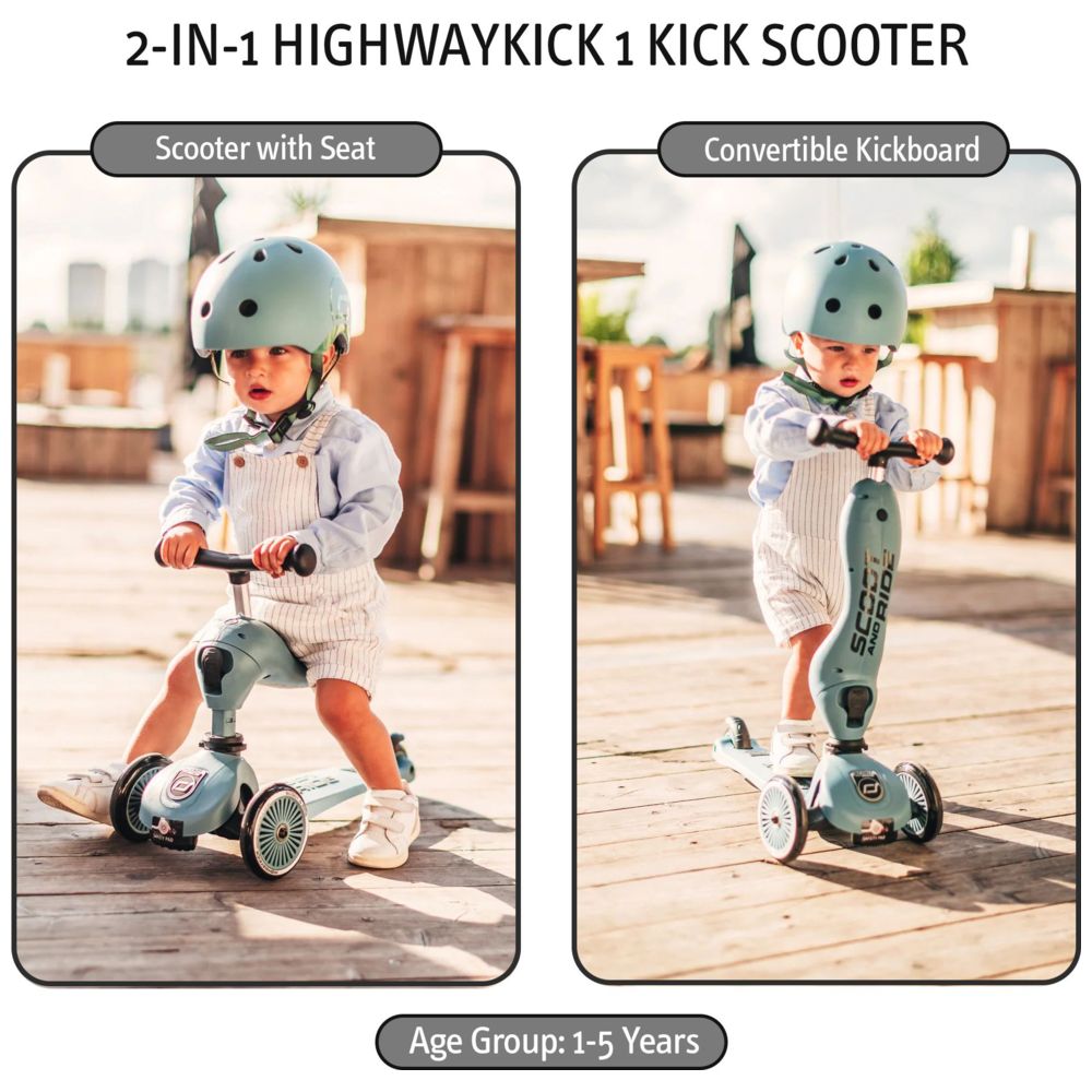 Scoot & Ride 2-in-1 Highwaykick 1 Scooter – Steel