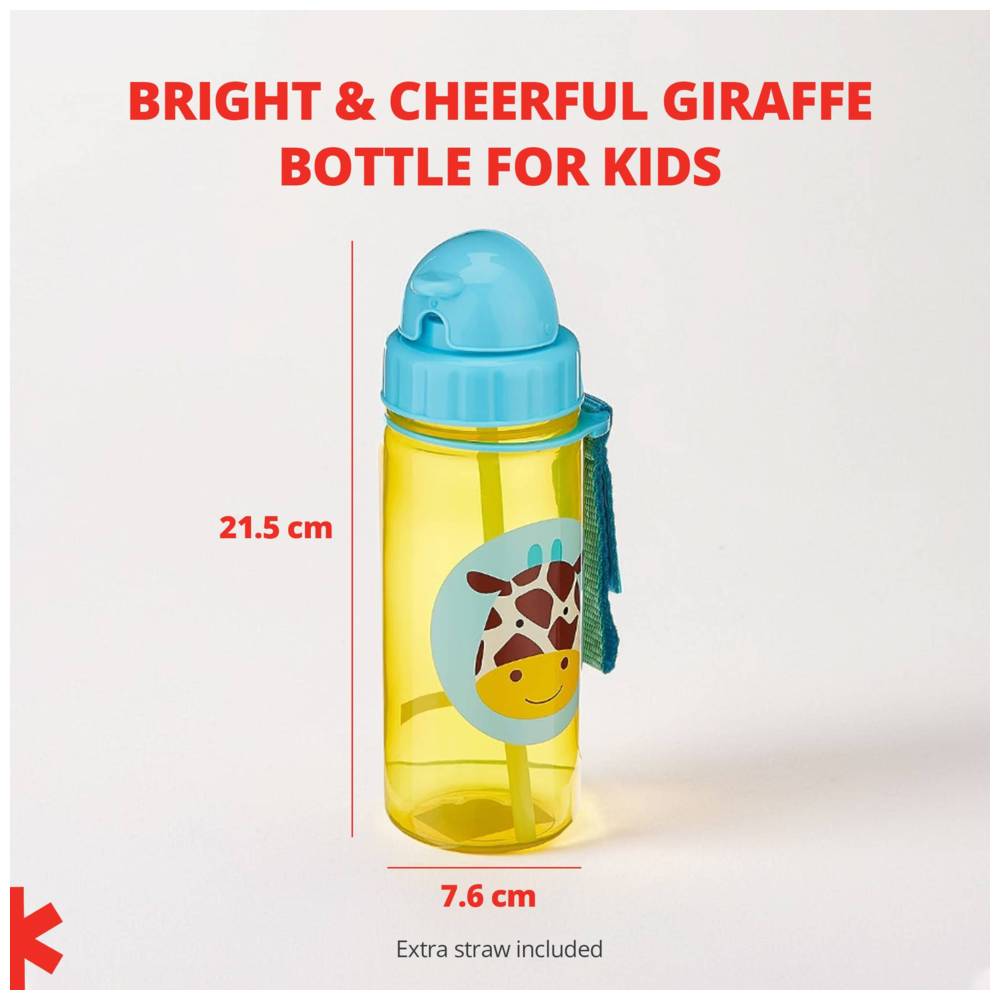 SkipHop - Zoo Straw Bottle - Giraffe - 390ml
