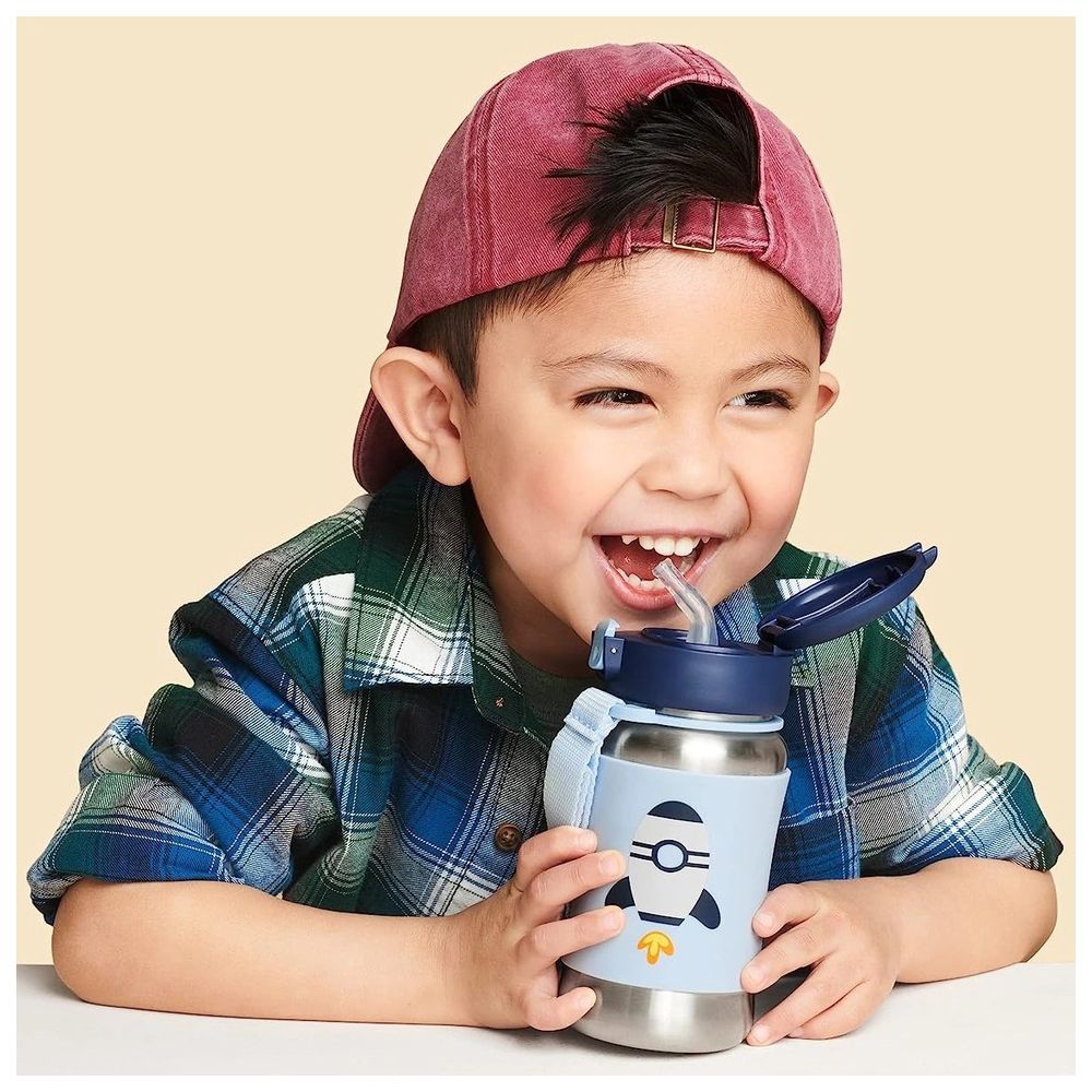 SkipHop - Spark Style Straw Bottle - Rocket - 350ml