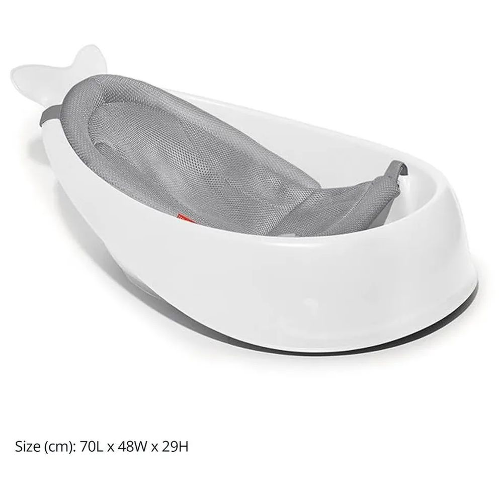 SkipHop Moby Smart Sling 3-Stage Baby Bath Tub - White