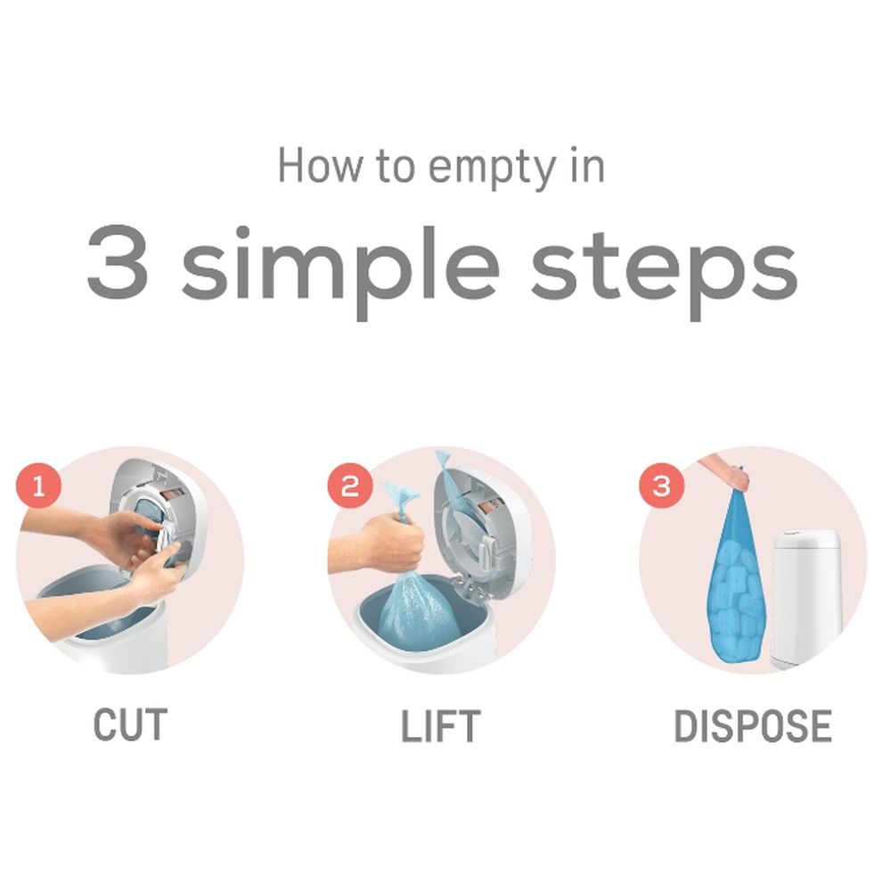 آنجل كير - أقراص أكياس إعادة تعبئة نظام التخلص من الحفاضات - 3 أقراص