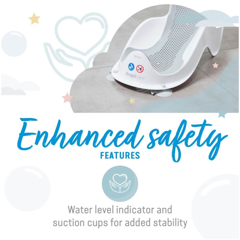 آنجيل كير - مسند داعم للاستحمام سوفت تتش صغير - زهري