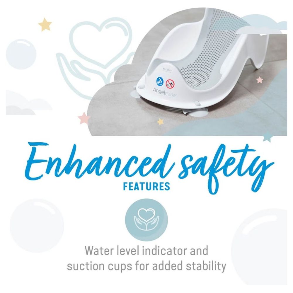 آنجل كير مسند داعم للاستحمام سوفت تتش ميني رمادي