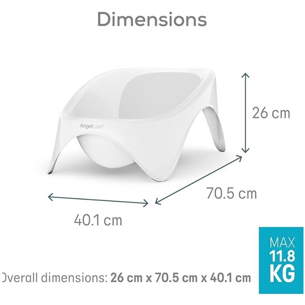 أنجل كير - حوض استحمام للأطفال 2 في 1 - أبيض