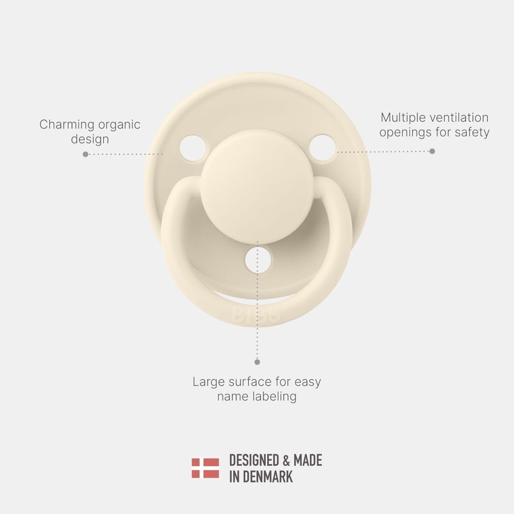 Bibs - De Lux Pacifiers - Pack of 2 - Iron/Baby Blue