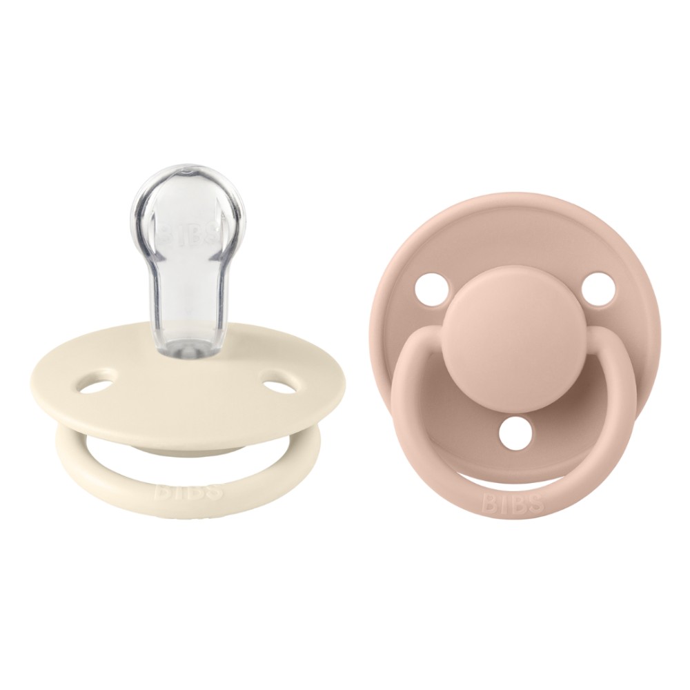 Bibs - De Lux Pacifiers - Pack of 2 - Ivory/Blush