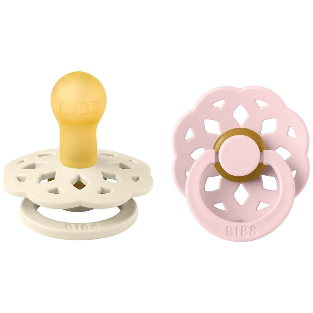 Bibs - Boheme S1 Pacifiers - Pack of 2 - Ivory/Blossom